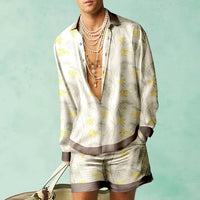 Trendiges Herren-Hawaii-Set mit Seiden-Look - Fabio