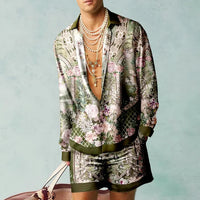 Trendiges Herren-Hawaii-Set mit Seiden-Look - Fabio