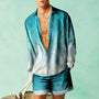 Trendiges Herren-Hawaii-Set mit Seiden-Look - Fabio