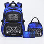 Coordinated Three-Piece Gaming School Bag Set - Luminoz