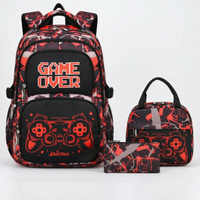 Coordinated Three-Piece Gaming School Bag Set - Luminoz