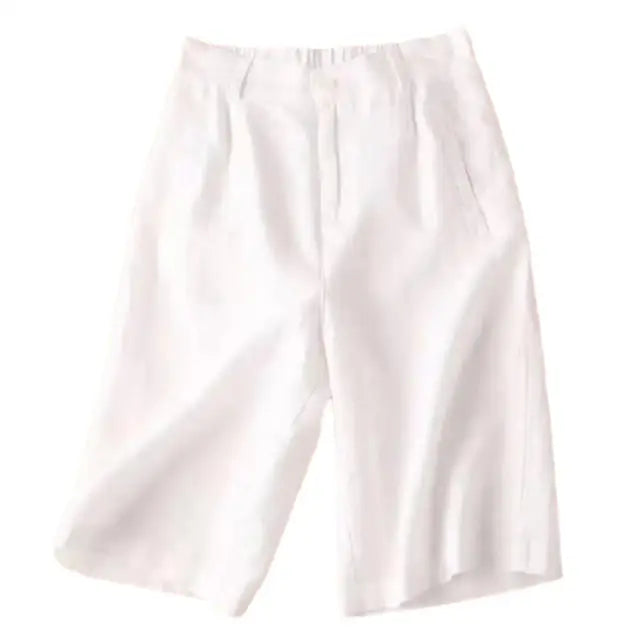 Damen-Leinen-Baumwoll-Sommershorts - Elvira