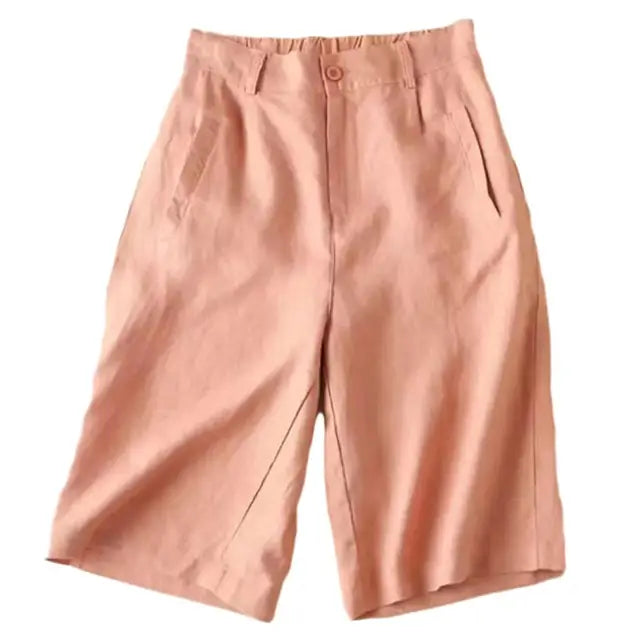 Damen-Leinen-Baumwoll-Sommershorts - Elvira