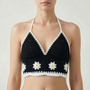 Crochet Halter Crop Top -  Eva