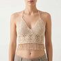 Crochet Halter Crop Top -  Jane