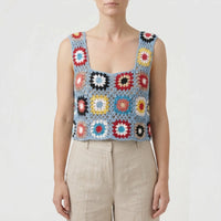 Crochet Sleeveless Crop Top -  Silvia