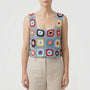 Crochet Sleeveless Crop Top -  Silvia