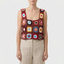 Crochet Sleeveless Crop Top -  Silvia