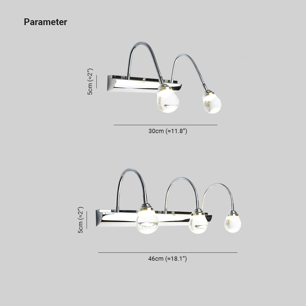 Gebogene LED-Wandleuchte – Arcus