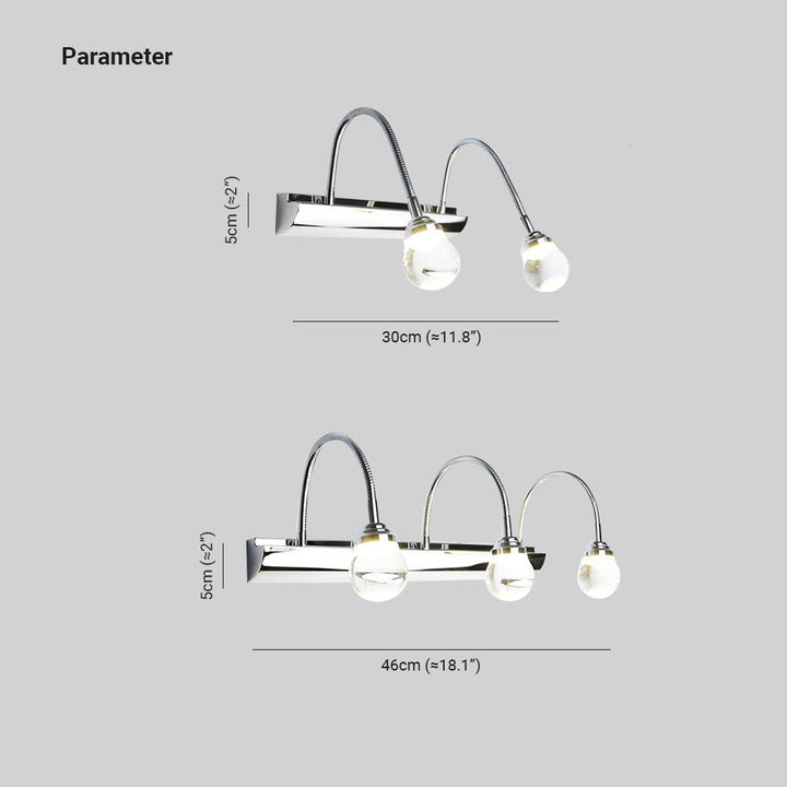 Gebogene LED-Wandleuchte – Arcus