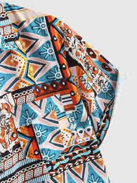 Zomers Dames Shirt met Etnische Print en Borstzak – Nova