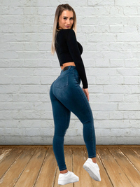 Damen-Jeans mit hoher Taille - Olivia