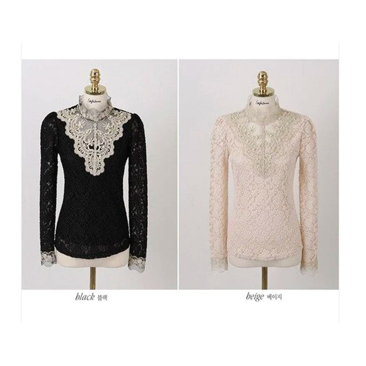Damenbluse mit Herbststickereien – Elisabeth