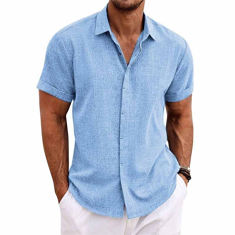Leinen-Herrenhemd im Retro-Look – Vintaro