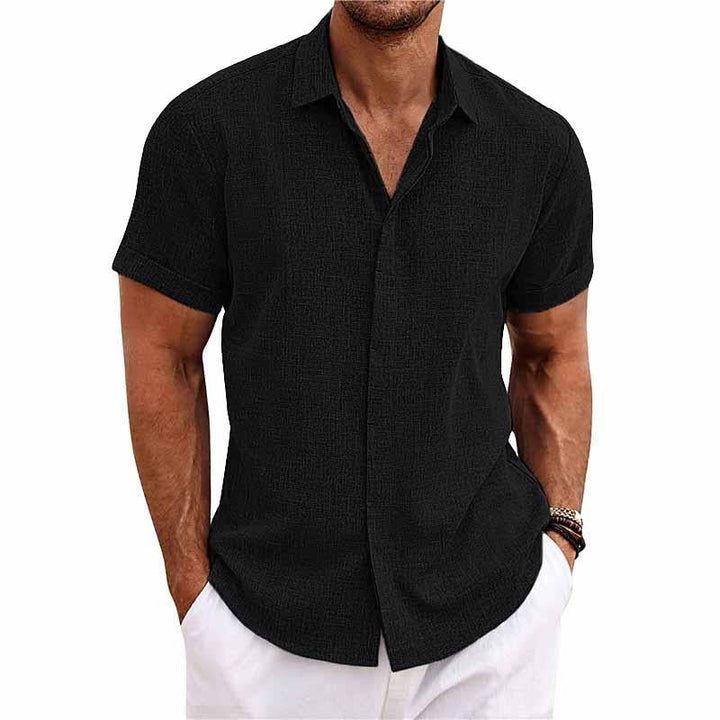Leinen-Herrenhemd im Retro-Look – Vintaro