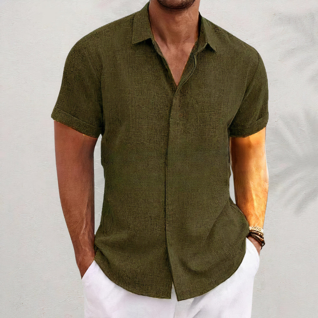 Leinen-Herrenhemd im Retro-Look – Vintaro