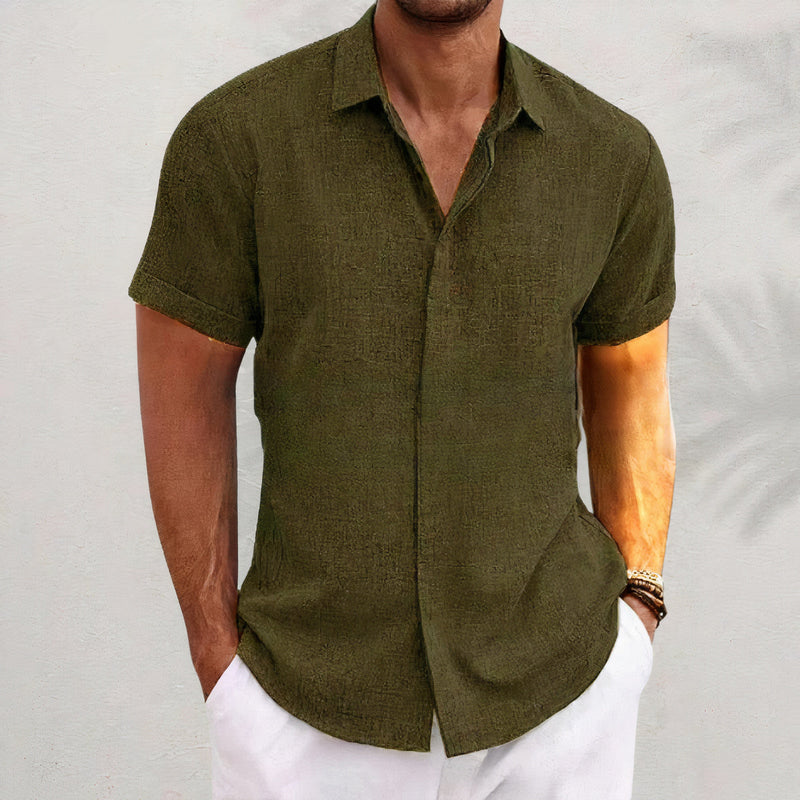 Leinen-Herrenhemd im Retro-Look – Vintaro