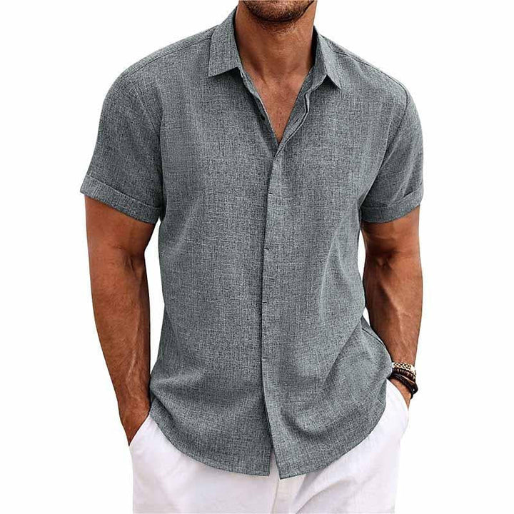 Leinen-Herrenhemd im Retro-Look – Vintaro