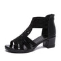 Modische Damen-Wedgesandalen mit Strass und Reißverschluss – Yara