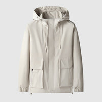 Winddichte Herrenjacke mit Kapuze und Reißverschlüssen - Max