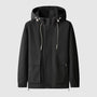 Winddichte Herrenjacke mit Kapuze und Reißverschlüssen - Max