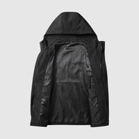 Winddichte Herrenjacke mit Kapuze und Reißverschlüssen - Max