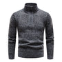 Gestrickter Herrenpullover mit halbem Reißverschluss – Cedric