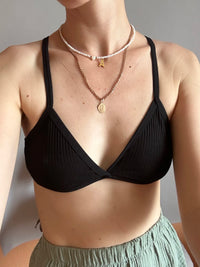 Crossed Bra | With Deep V-Neckline