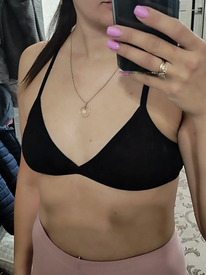 Crossed Bra | With Deep V-Neckline