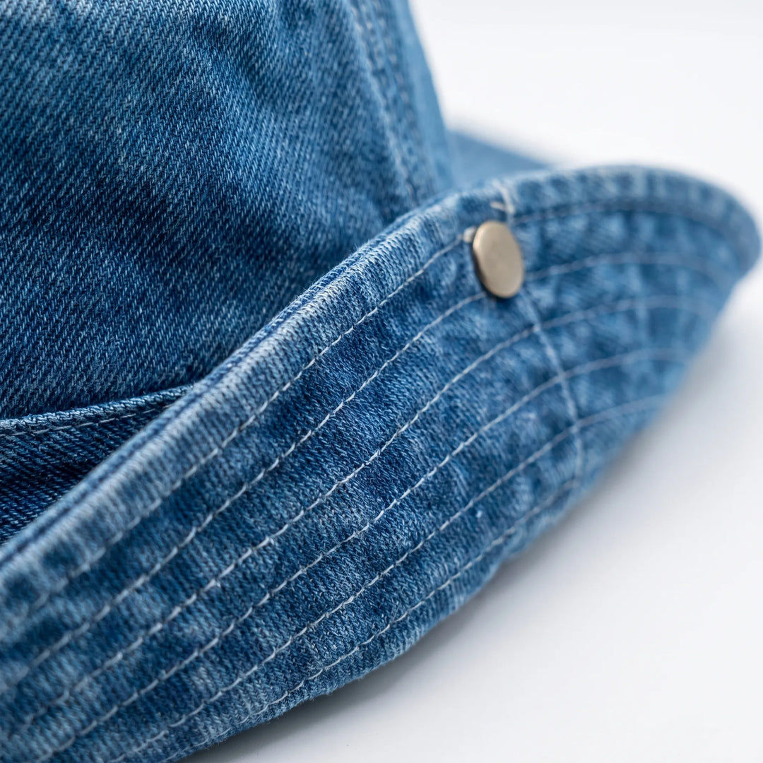 Denim hoed met brede rand - Peaknox
