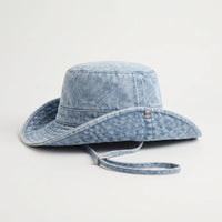 Denim hoed met brede rand - Peaknox
