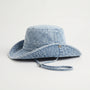 Denim hoed met brede rand - Peaknox