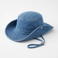 Denim hoed met brede rand - Peaknox