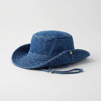 Denim hoed met brede rand - Peaknox