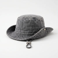 Denim hoed met brede rand - Peaknox