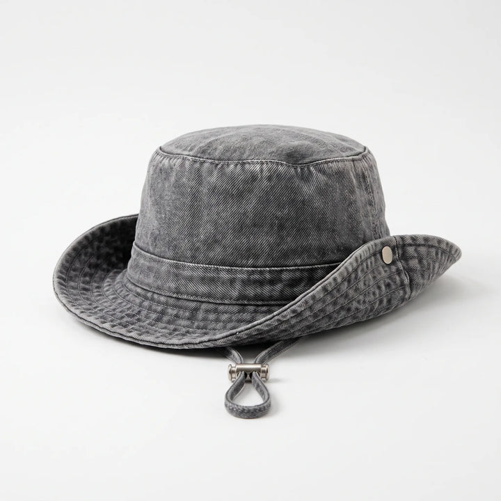 Denim hoed met brede rand - Peaknox