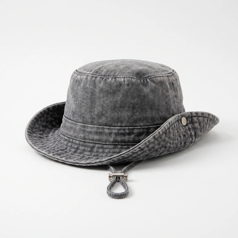 Denim hoed met brede rand - Peaknox