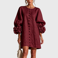 Elegant Mini Dress with Puff Sleeves 7