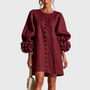 Elegant Mini Dress with Puff Sleeves 7