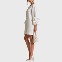 Elegant Mini Dress with Puff Sleeves 8