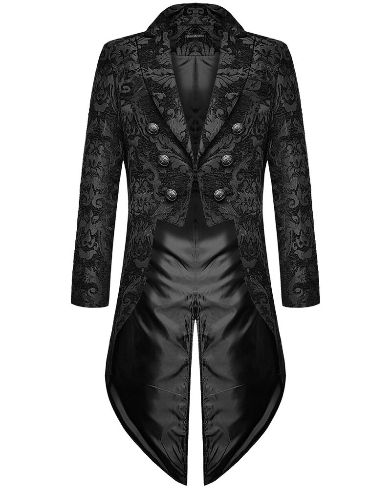 Herren Gothic Jacke mit Brokatmuster - Victor
