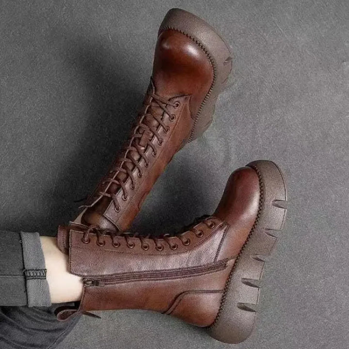 Dicker Plateaukampfstiefel - Marla