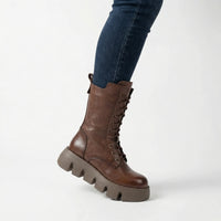 Dicker Plateaukampfstiefel - Marla