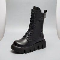 Dicker Plateaukampfstiefel - Marla