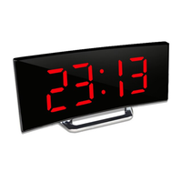 Digital Alarm Clock | Curved LED Mirror Display | Auto-Dimming 8