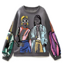 Locker sitzender Pullover mit Wolldruck - Elise