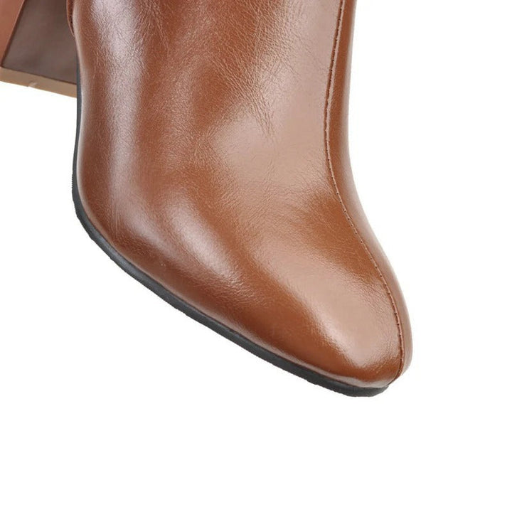 Kniehohe Damenstiefel mit Absatz - Sienna