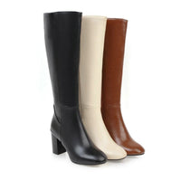 Kniehohe Damenstiefel mit Absatz - Sienna
