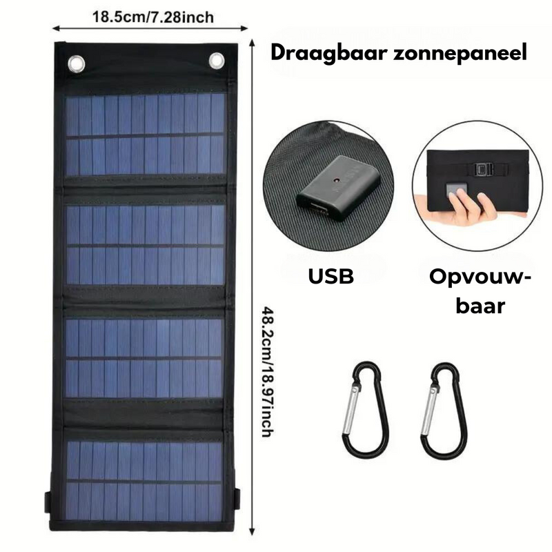 Opvouwbare Powerbank op Zonne-energie - SolarMate