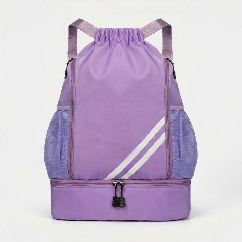 Drawstring Sports Backpack With Wet Compartment -  Zyphoar